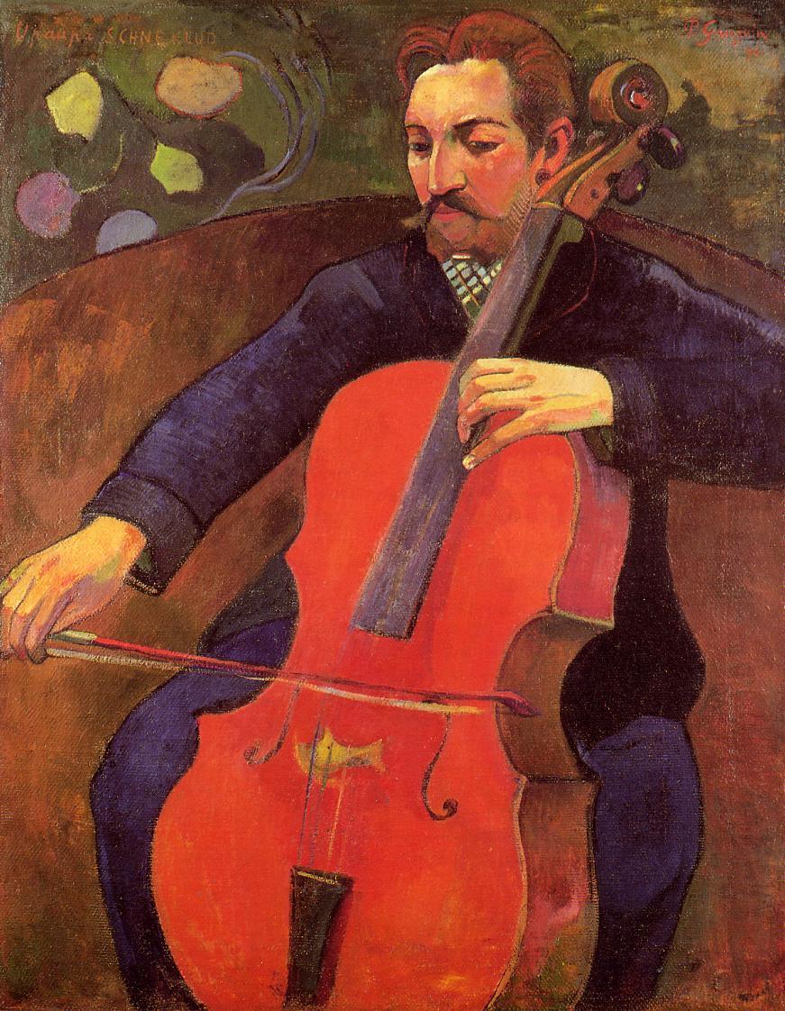 The Cellist (Portrait of Upaupa Scheklud) (1894) – Paul Gauguin Tablo