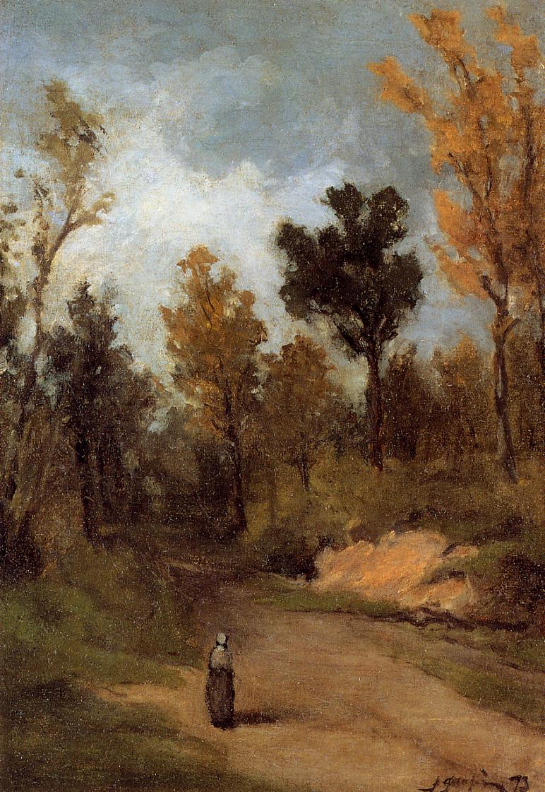 The Forest Path (1873) Paul Gauguin tablo - Dekolata
