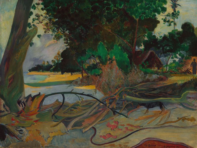 The Hibiscus Tree (1892) Paul Gauguin tablo - Dekolata