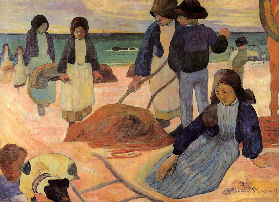 The Kelp Gatherers (1889) Paul Gauguin tablo - Dekolata