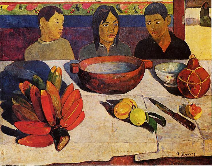 The Meal (The Bananas) (1891) Paul Gauguin tablo - Dekolata