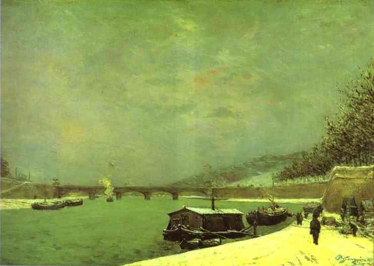 The Seine at the Pont d'Iena (1875) Paul Gauguin tablo - Dekolata