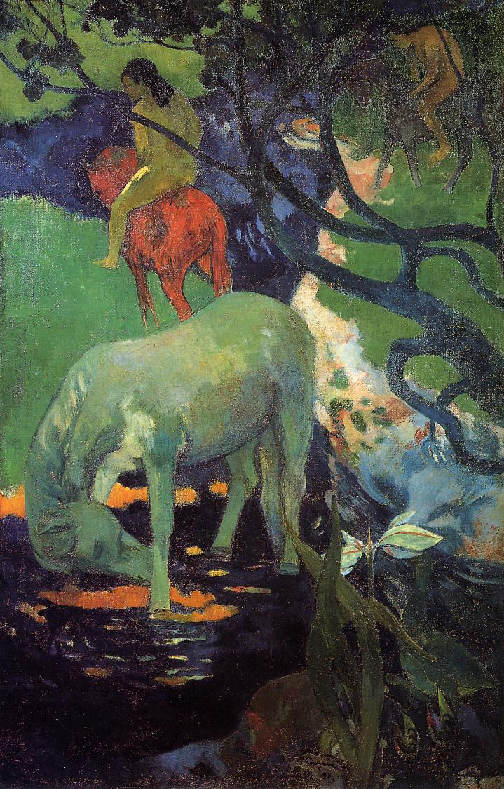 The White Horse (1898) Paul Gauguin tablo - Dekolata