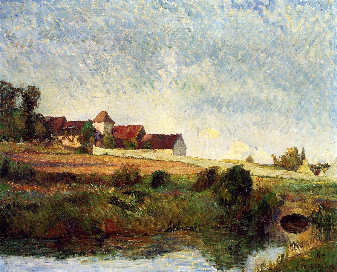 The farm in Grue (1883) Paul Gauguin tablo - Dekolata