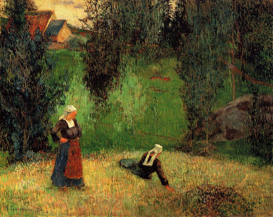 The first flowers (1888) Paul Gauguin tablo - Dekolata