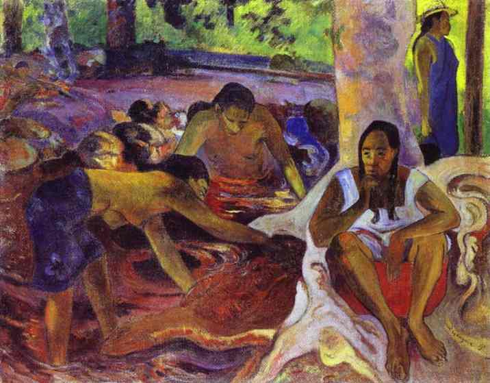 The fisherwomen of Tahiti (1891) Paul Gauguin tablo - Dekolata