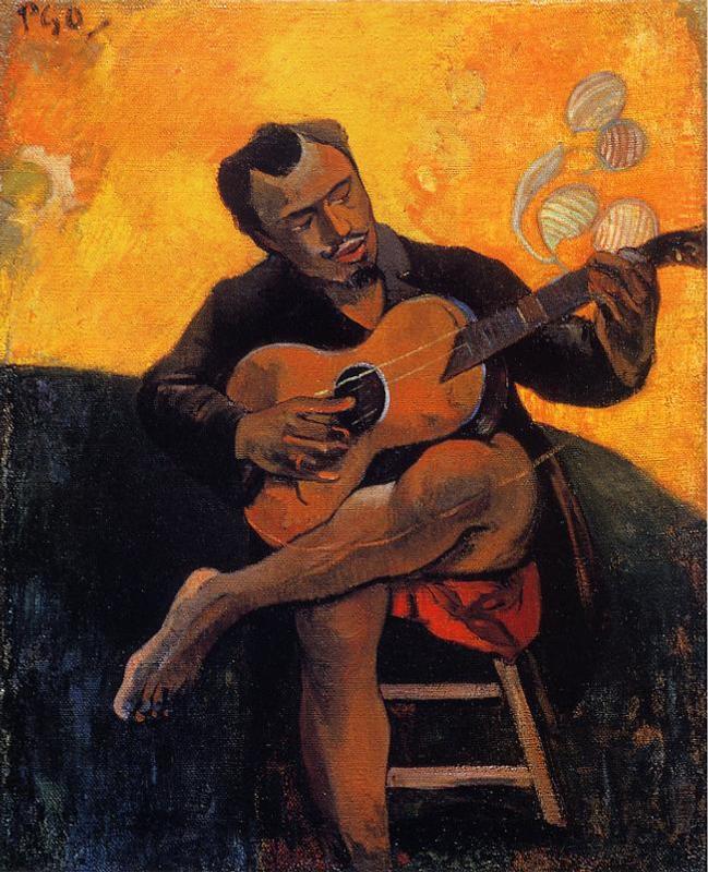 The guitar player (1894) Paul Gauguin tablo - Dekolata