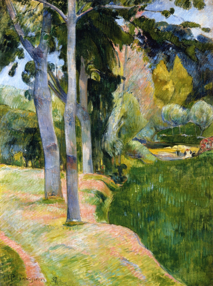 The large tree (1889) Paul Gauguin tablo - Dekolata
