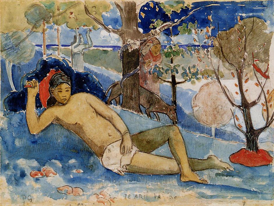 The queen of beauty (1896) Paul Gauguin tablo - Dekolata