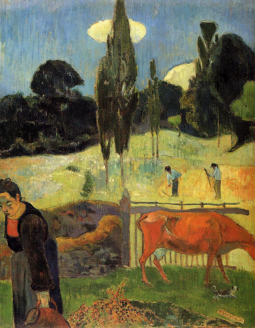 The red cow (1889) Paul Gauguin tablo - Dekolata