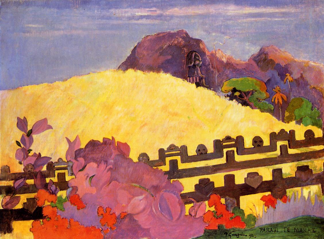 The sacred mountain (1892) Paul Gauguin tablo - Dekolata