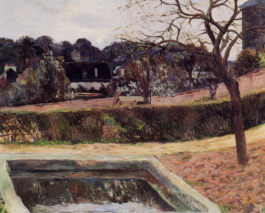 The square pond (1884) Paul Gauguin tablo - Dekolata