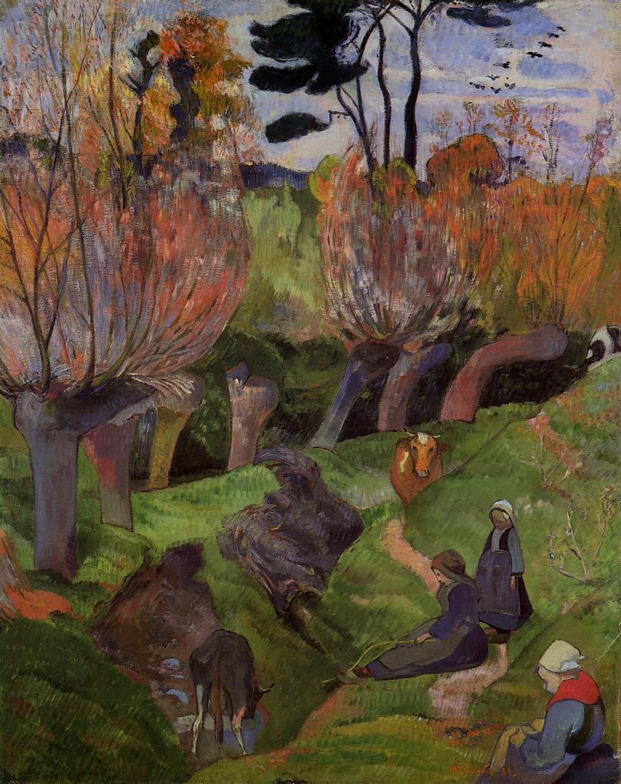 The willows (1889) Paul Gauguin tablo - Dekolata