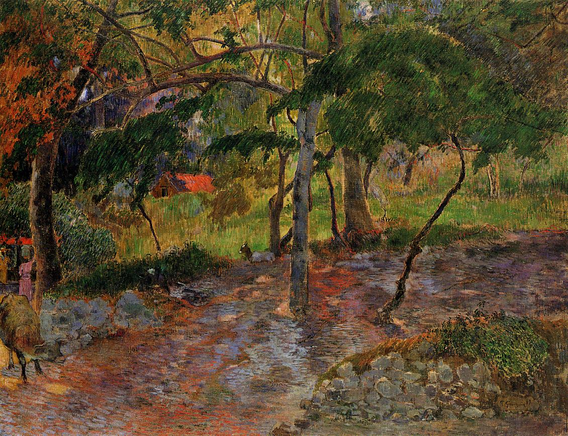 Tropical Landscape, Martinique (1887) Paul Gauguin tablo - Dekolata