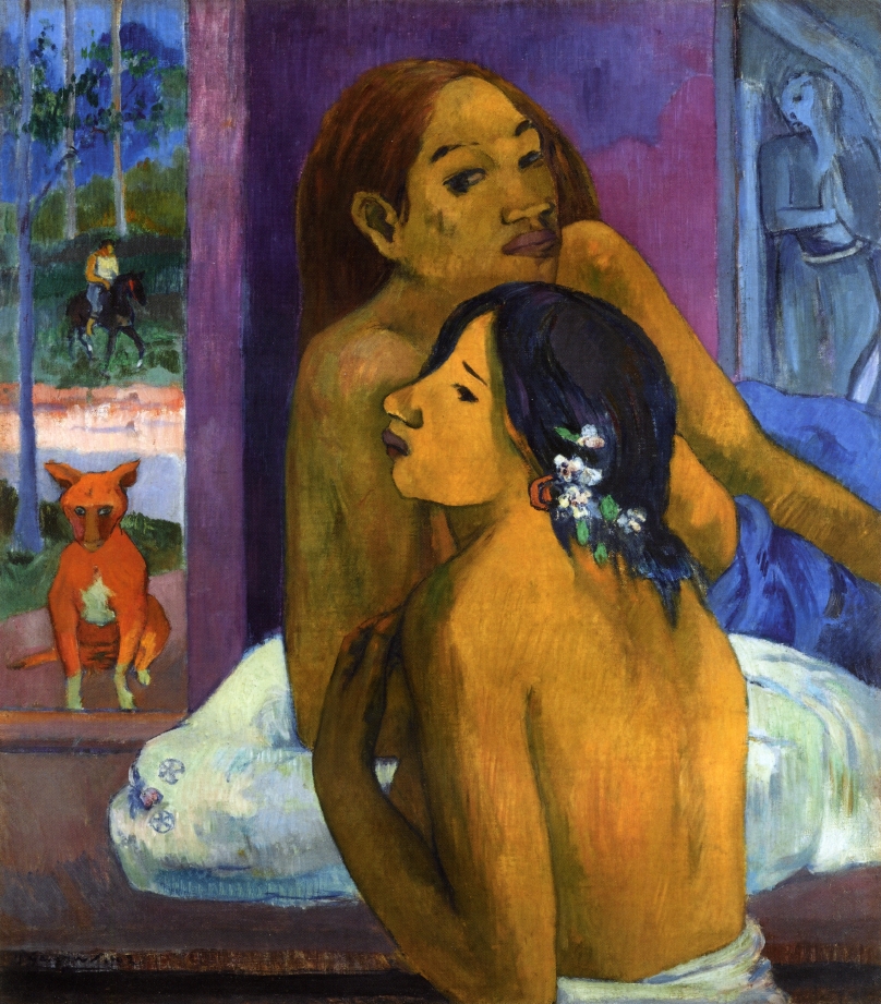 Two women (Flowered hair) (1902) Paul Gauguin tablo - Dekolata