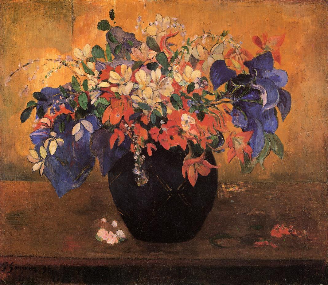 Vase of flowers (1896) Paul Gauguin tablo - Dekolata