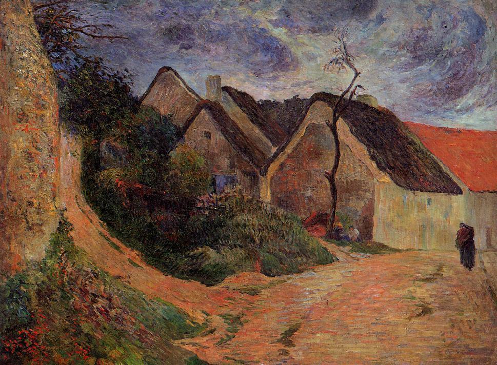 Village street, Osny (1883) Paul Gauguin tablo - Dekolata