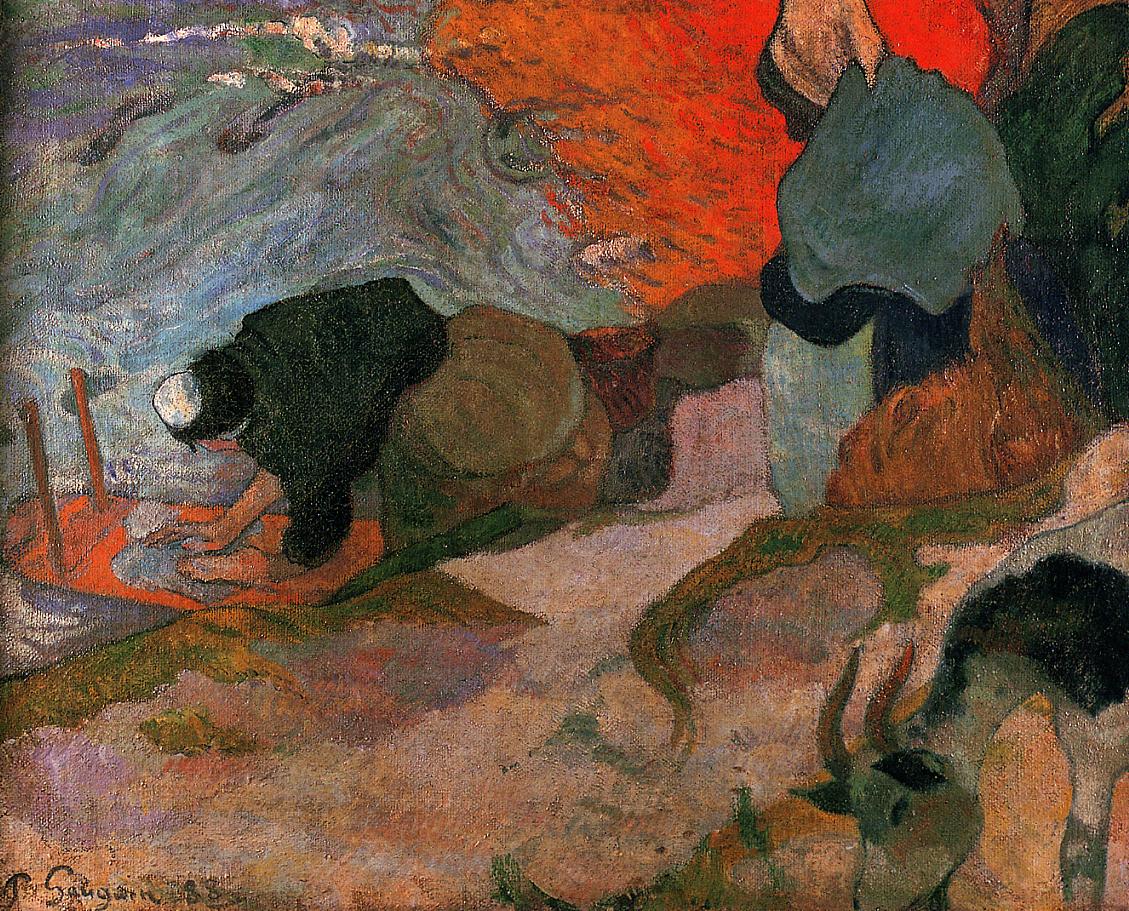 Washerwomen (1888) – Paul Gauguin Tablo