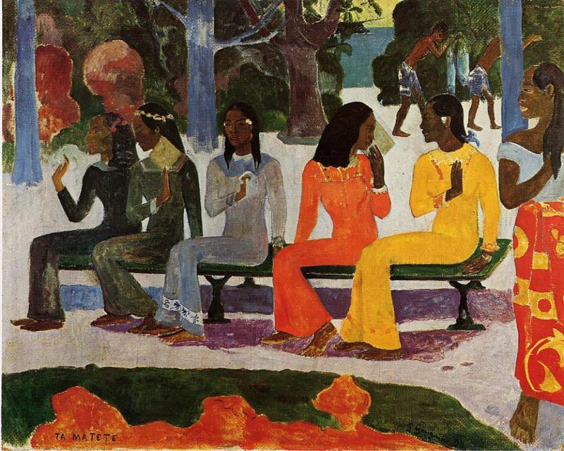 We Shall Not Go to Market Today (1892) Paul Gauguin tablo - Dekolata