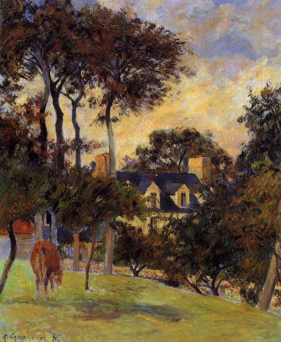 White house (1885) Paul Gauguin tablo - Dekolata