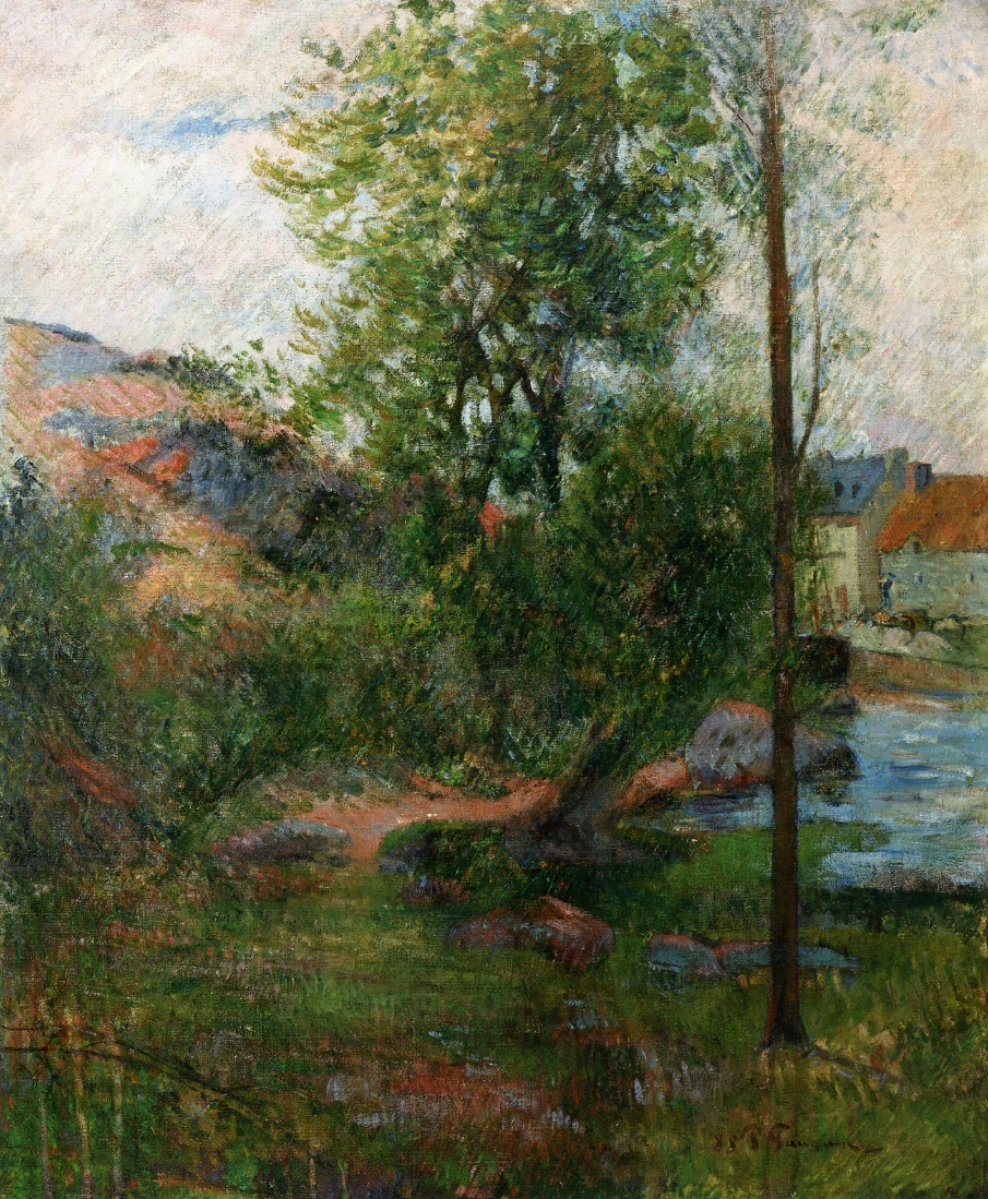Willow by the Aven (1888) Paul Gauguin tablo - Dekolata