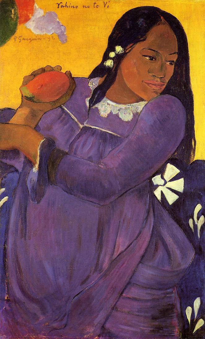 Woman with a Mango (1892) – Paul Gauguin Tablo