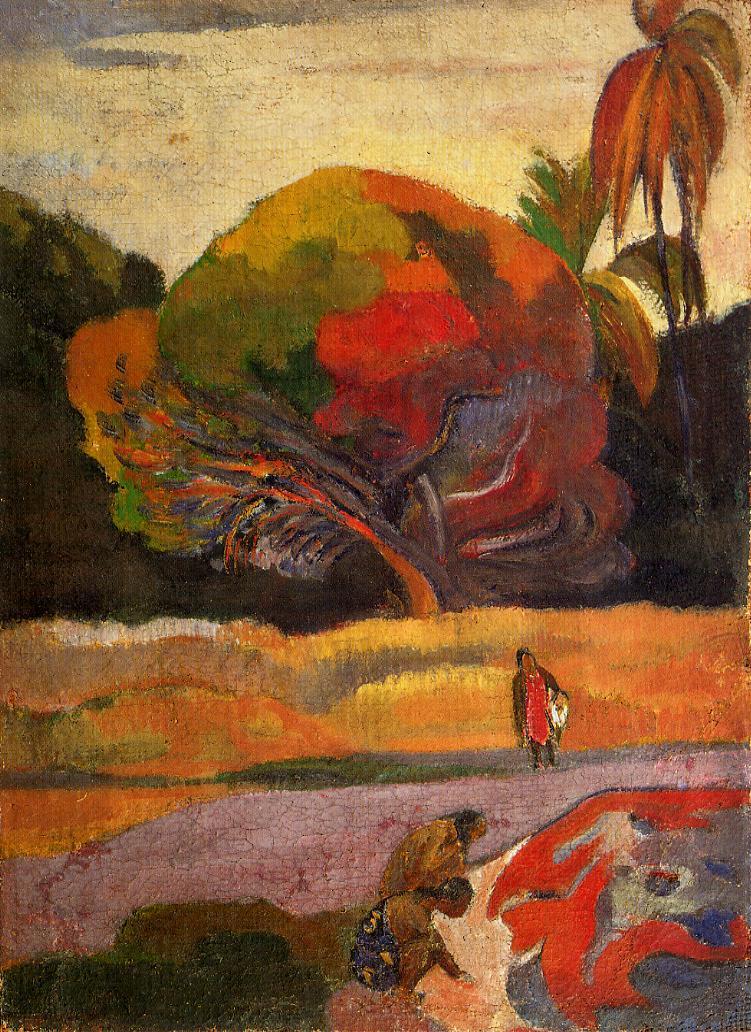 Women at the riverside (1892) Paul Gauguin tablo - Dekolata