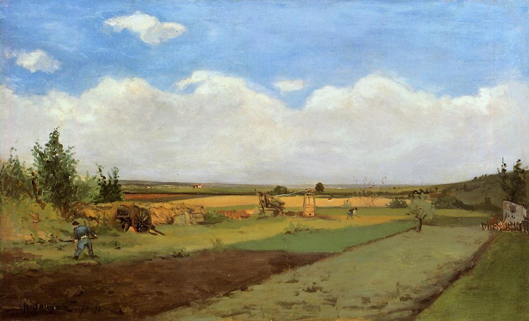 Working the land (1873) Paul Gauguin tablo - Dekolata