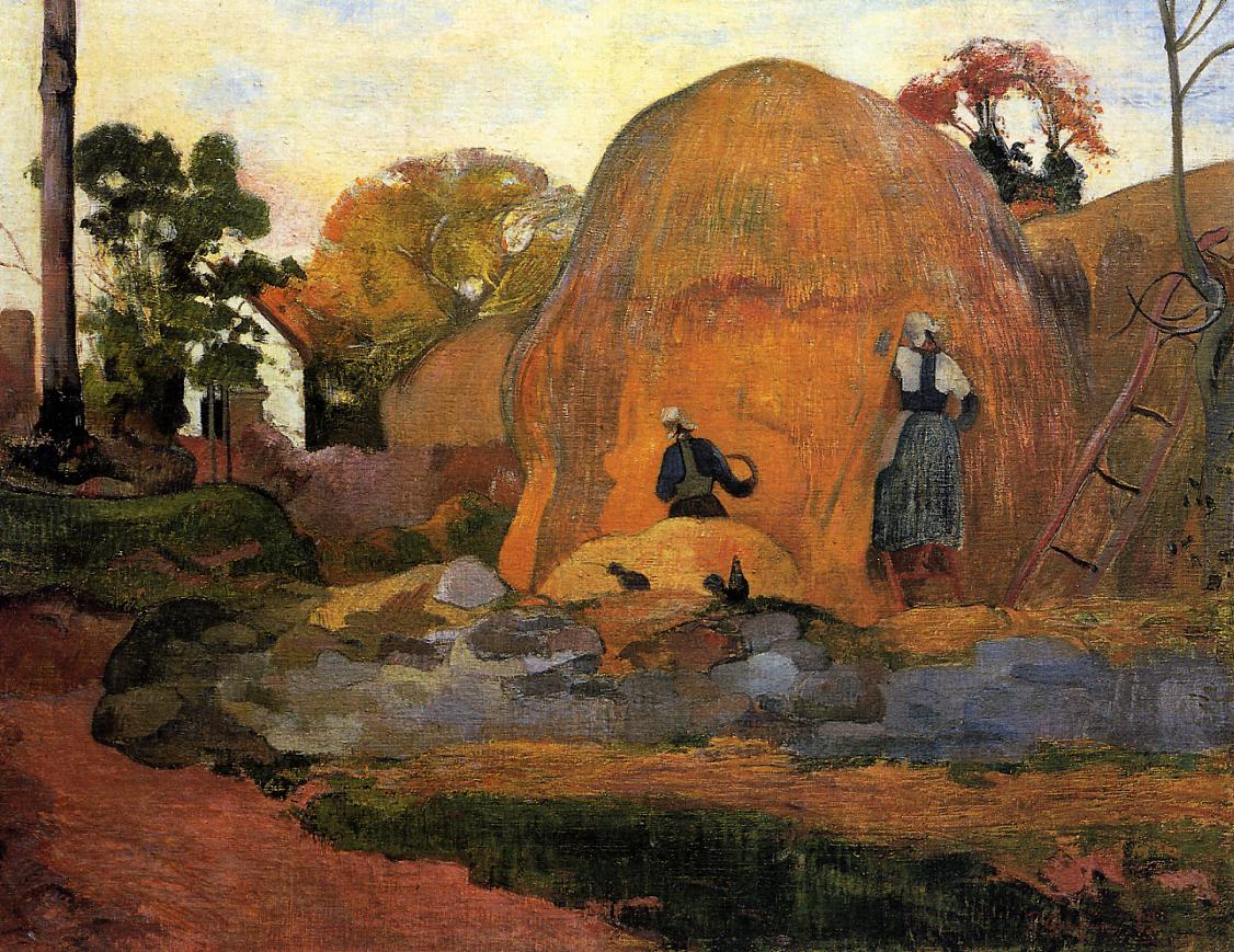 Yellow Haystacks (Golden Harvest) (1889) Paul Gauguin tablo - Dekolata