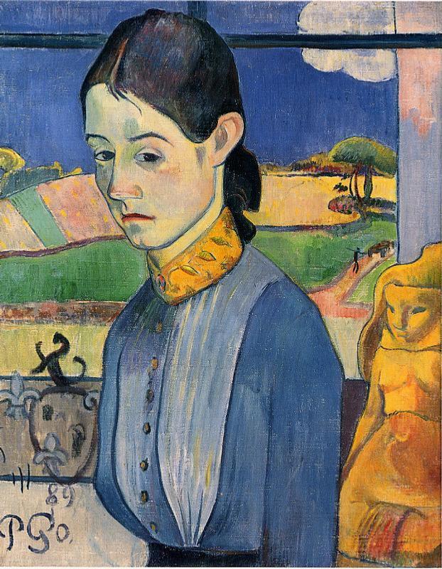 Young Breton Woman (1889) Paul Gauguin tablo - Dekolata
