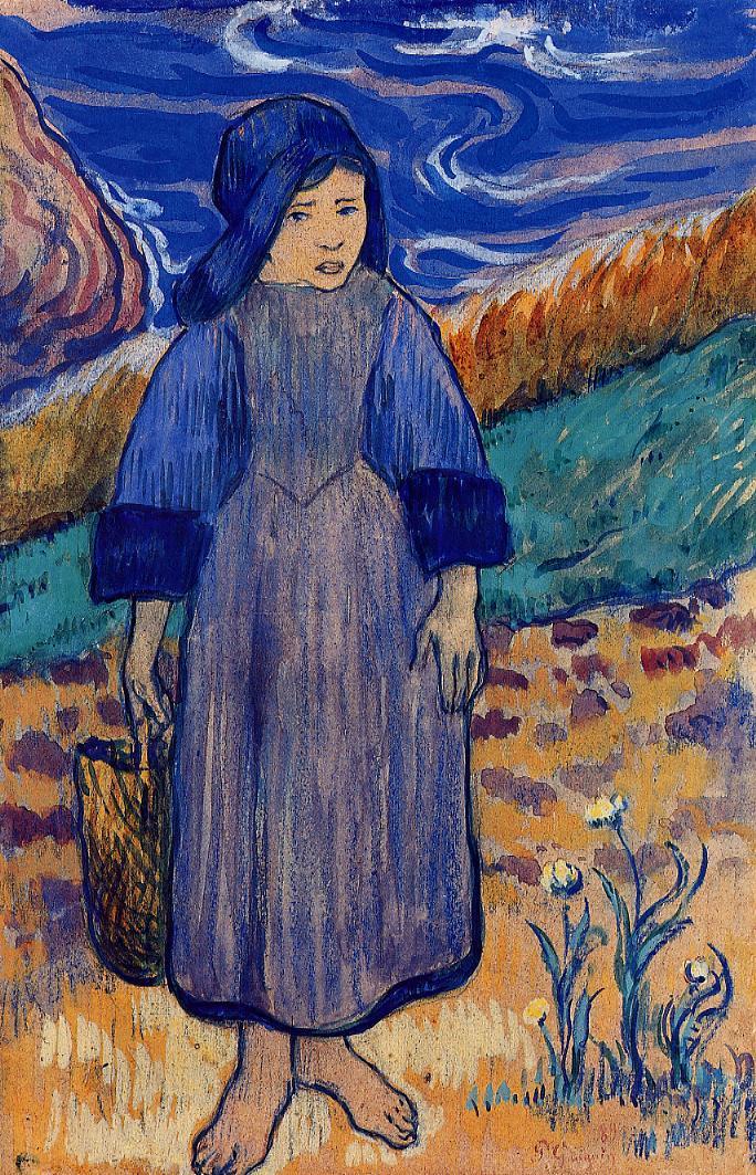 Young breton by the sea (1889) – Paul Gauguin Tablo