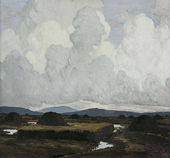The Bog Cutting (1918) Paul Henry tablo - Dekolata