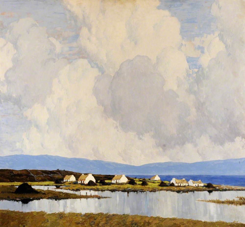 The Village by the Lake Paul Henry tablo - Dekolata