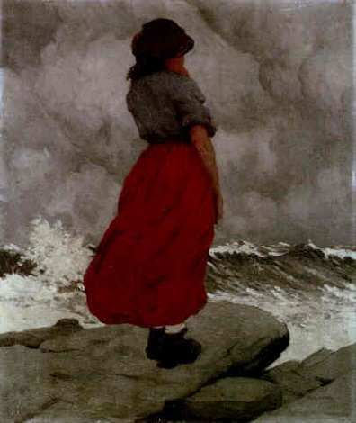 The Watcher (1914) Paul Henry tablo - Dekolata