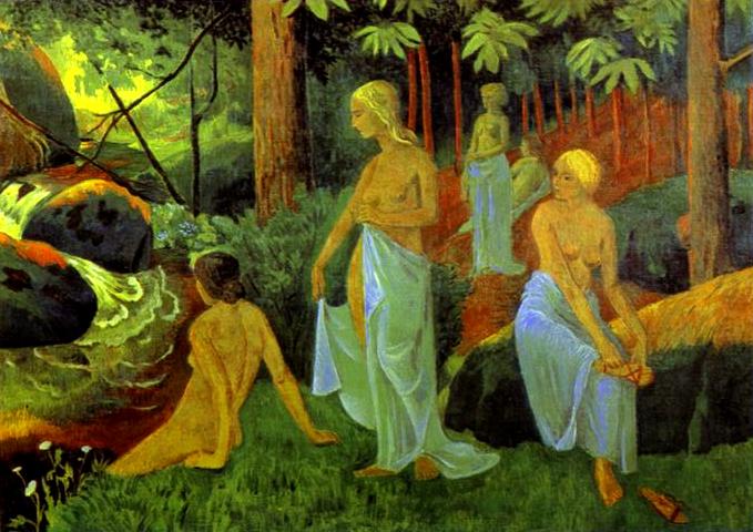 Bathers with White Veils (1908) Paul Sérusier tablo - Dekolata