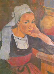 Portrait of Marie Lagadu (1889) Paul Sérusier tablo - Dekolata