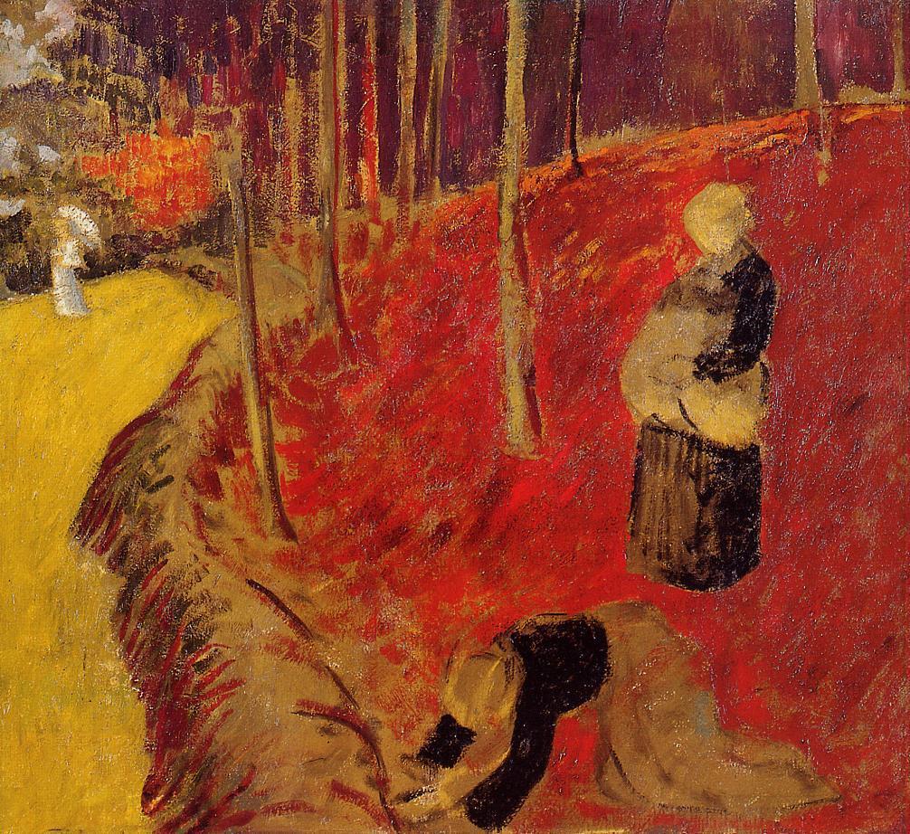 The Fern Harvesters in the Boid d'Amour at Pont Aven (1910) Paul Sérusier tablo - Dekolata