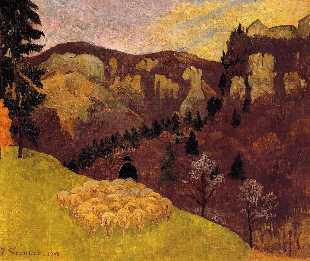 The Flock in the Black Forest (1903) Paul Sérusier tablo - Dekolata
