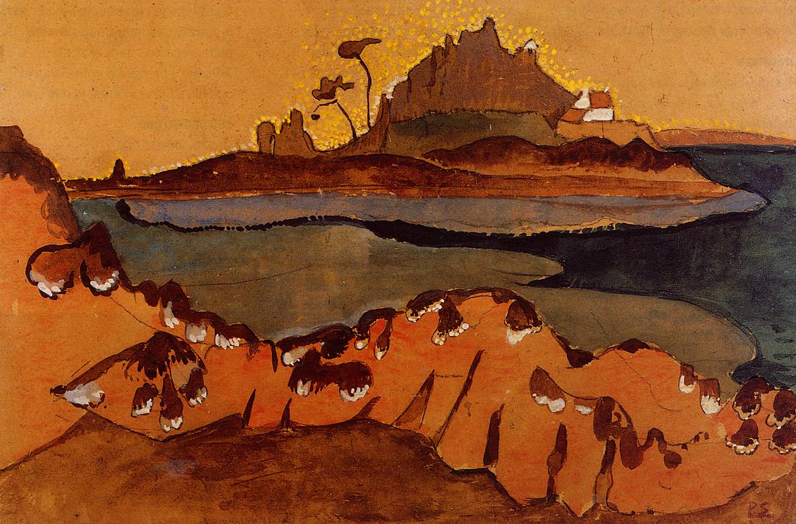 The Ile de la Douane, the Mouthe of the Trieux River (1892) – Paul Sérusier Tablo