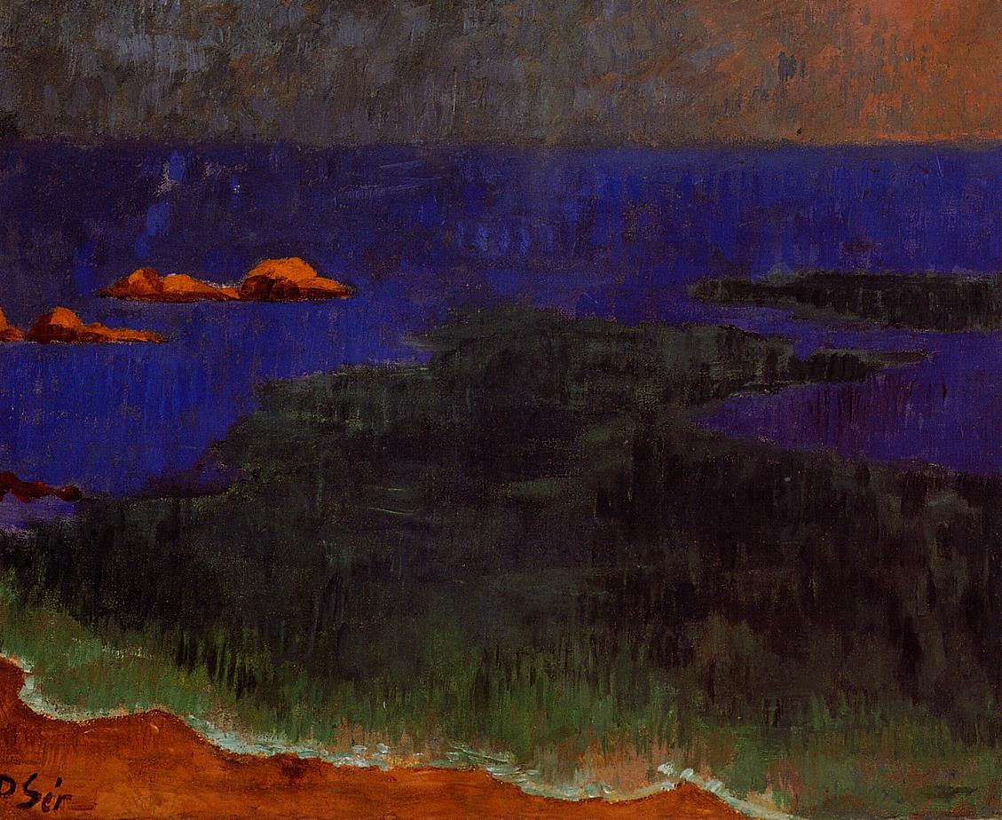 The Seat at Poldu Sunset (1889) Paul Sérusier tablo - Dekolata