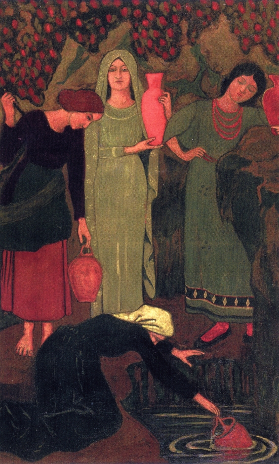 The Wait at the Well (1897) Paul Sérusier tablo - Dekolata