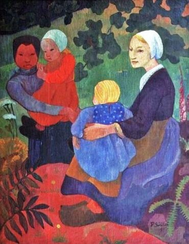 The Young Mothers (1891) Paul Sérusier tablo - Dekolata