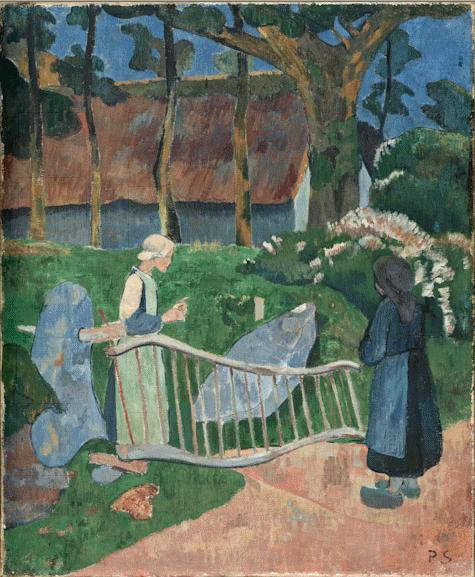 The flowered barrier (1889) Paul Sérusier tablo - Dekolata