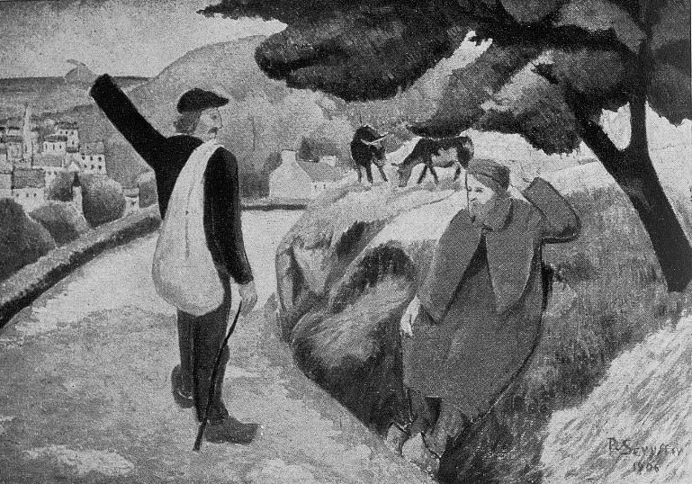 Tityrus Meliboea and the departure of Gauguin (1892) Paul Sérusier tablo - Dekolata