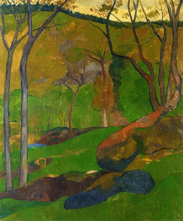 Undergrowth at Huelgoat (1905) Paul Sérusier tablo - Dekolata