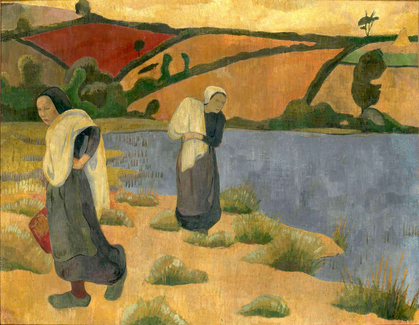 Washerwomen at the Laita River, near Pouldu (1892) Paul Sérusier tablo - Dekolata