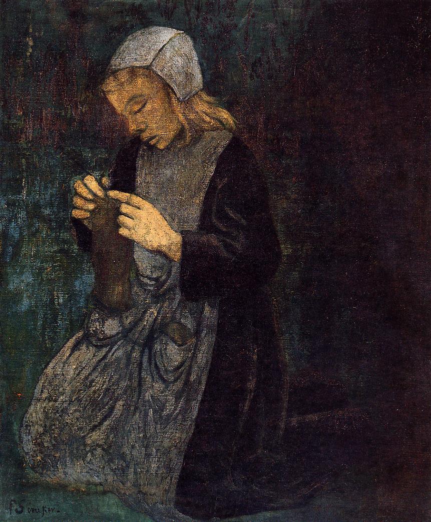 Young Breton (The Little Knitter) (1896) Paul Sérusier tablo - Dekolata