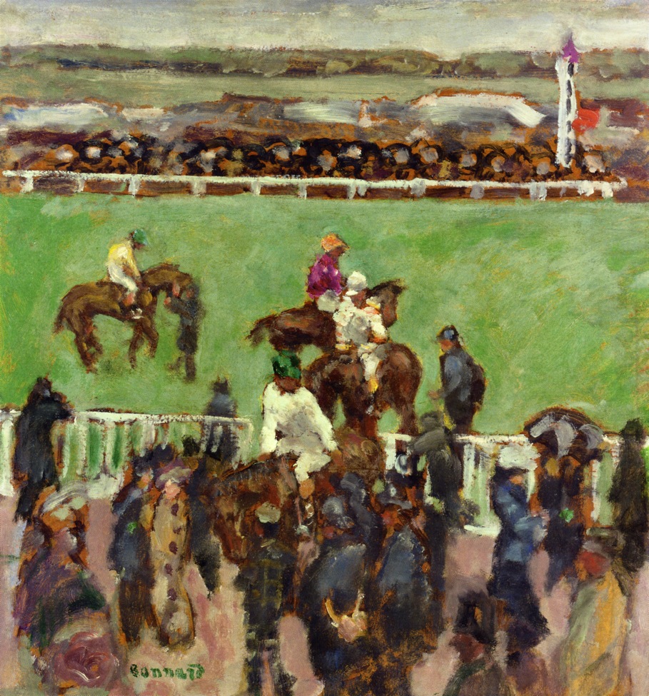 At the Races, Longchamp (1894) Pierre Bonnard tablo - Dekolata