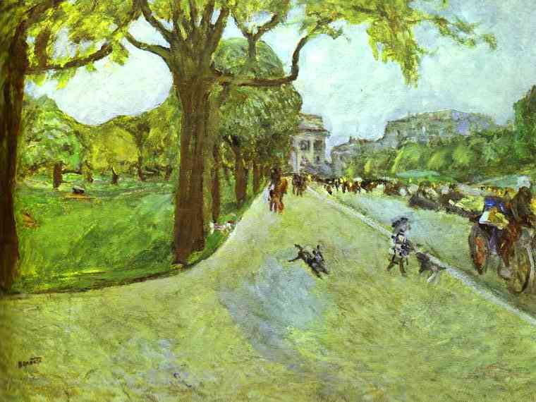 Avenue du Bois in Boulogne (1912) – Pierre Bonnard Tablo