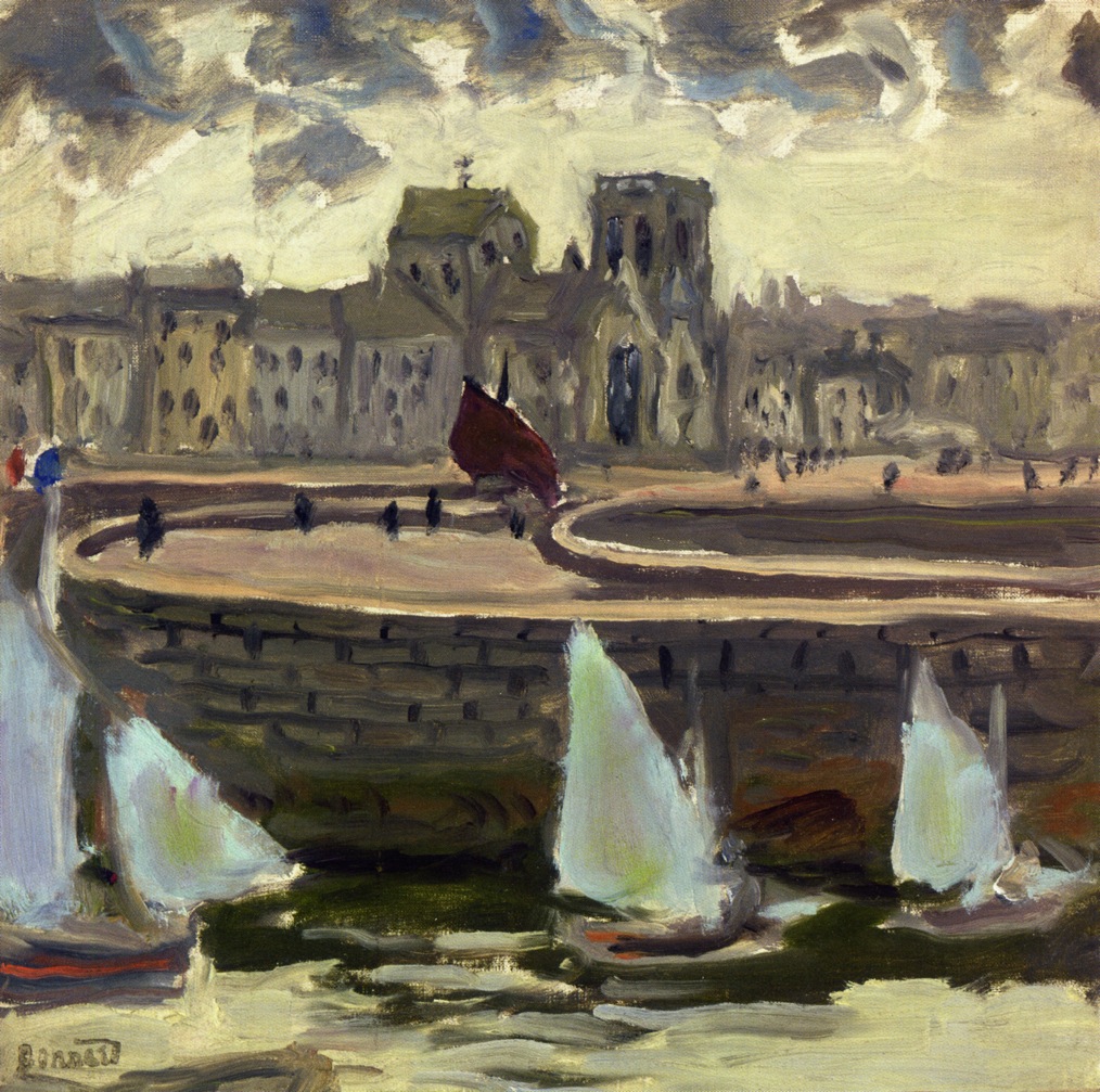 Boats in Port at Low Tide (1905) Pierre Bonnard tablo - Dekolata